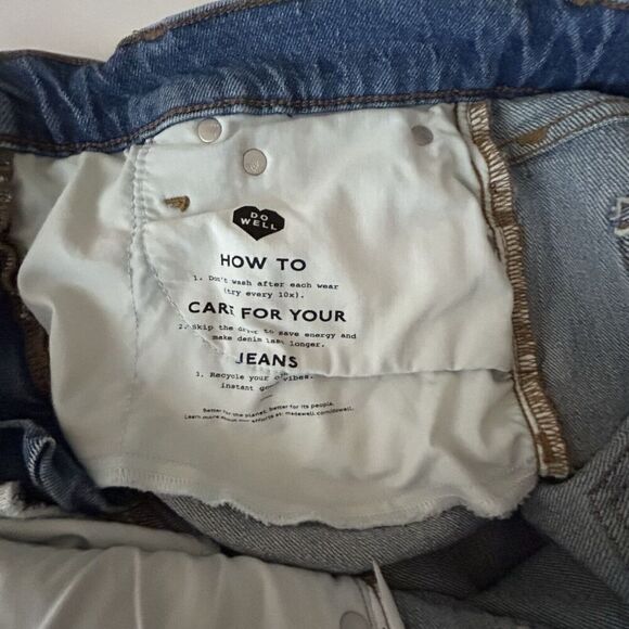 Madewell The Mid Rise Perfect Vintage Jeans 28 in Ainsdale Wash Knee Rip Edition - Picture 8 of 12